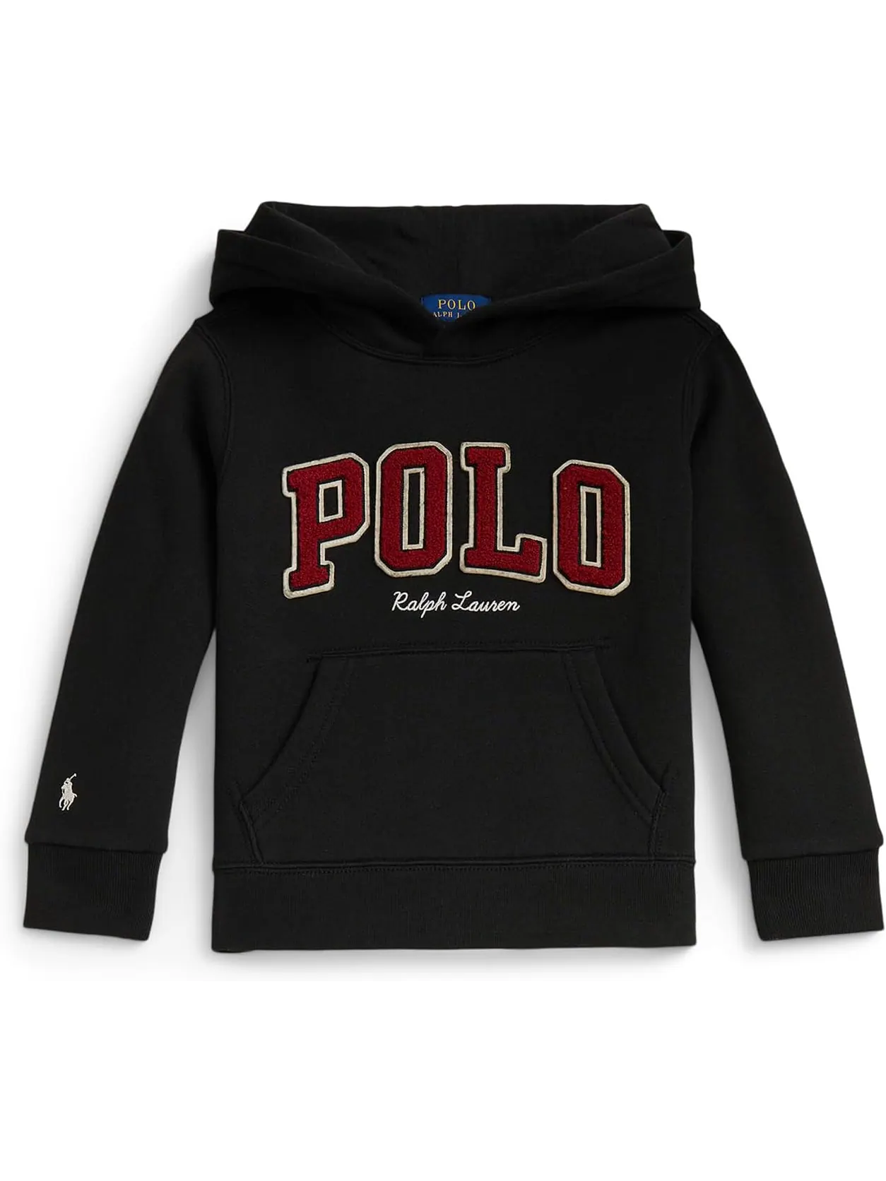 Толстовка с капюшоном из флиса с логотипом Polo Ralph Lauren Kids — изображение 1 из 2, черный