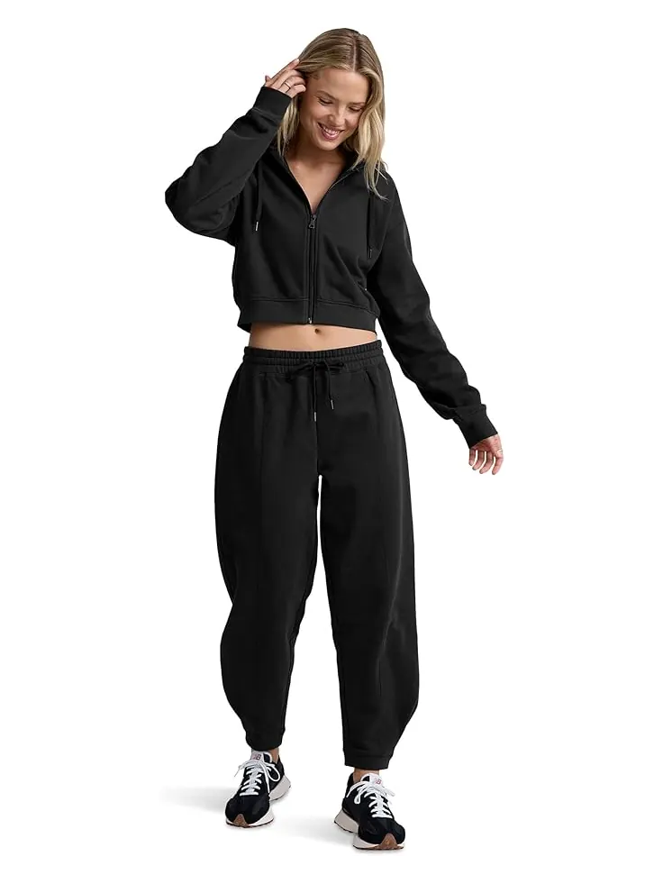 Женские брюки Beyond Yoga Luxefleece Barrel — изображение 6 из 6, черный