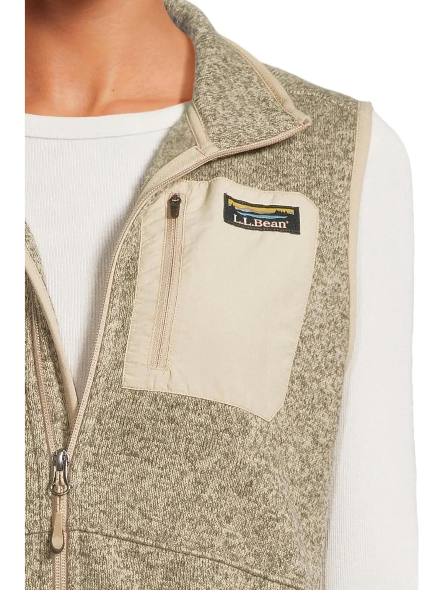 Жилет L.L.Bean Bean's Sweater Fleece Long Vest — изображение 4 из 5, серый