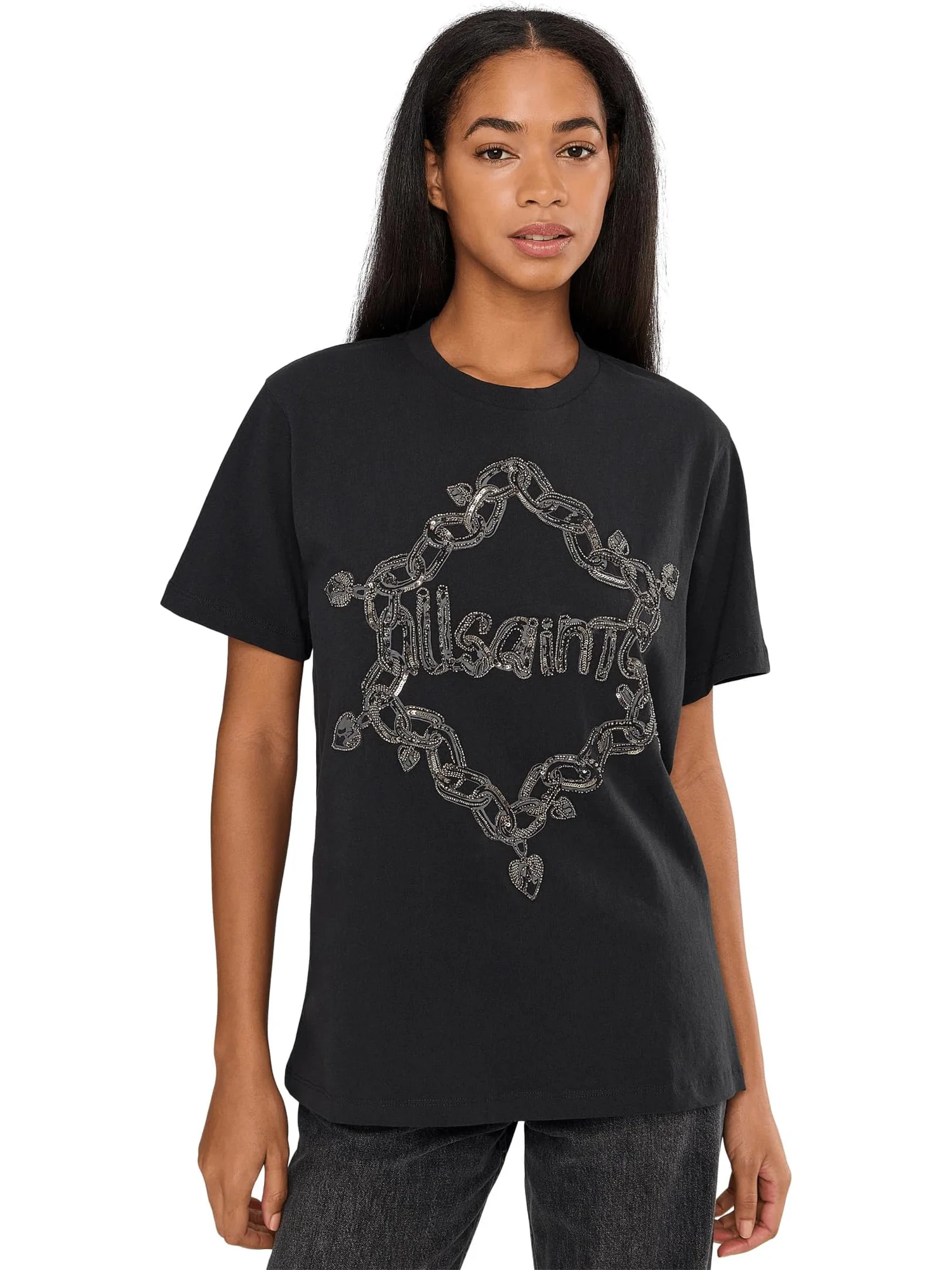 Женская футболка Drip Emb Bf AllSaints