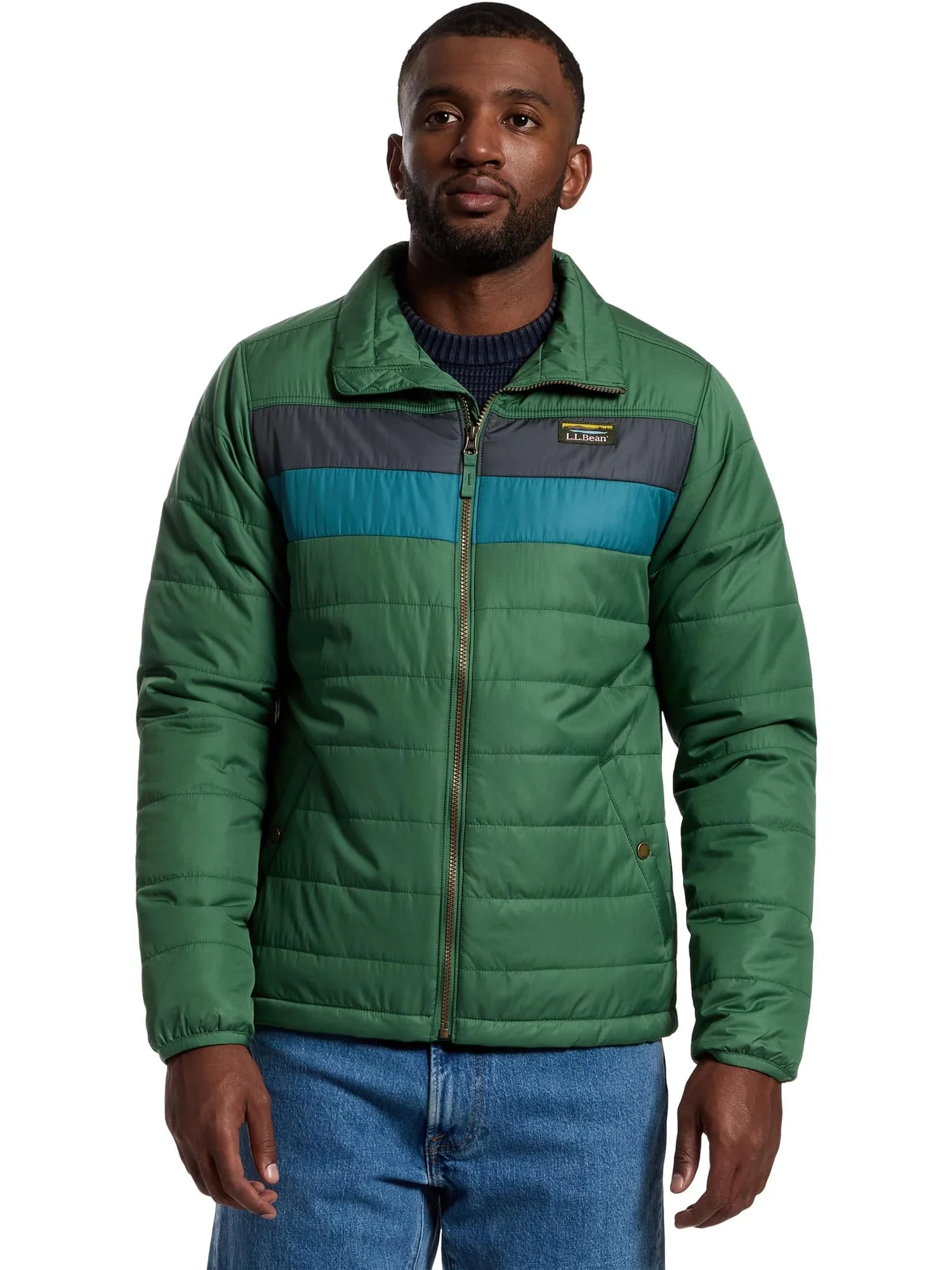 Мужская куртка Mountain Classic Puffer Color Block L.L.Bean