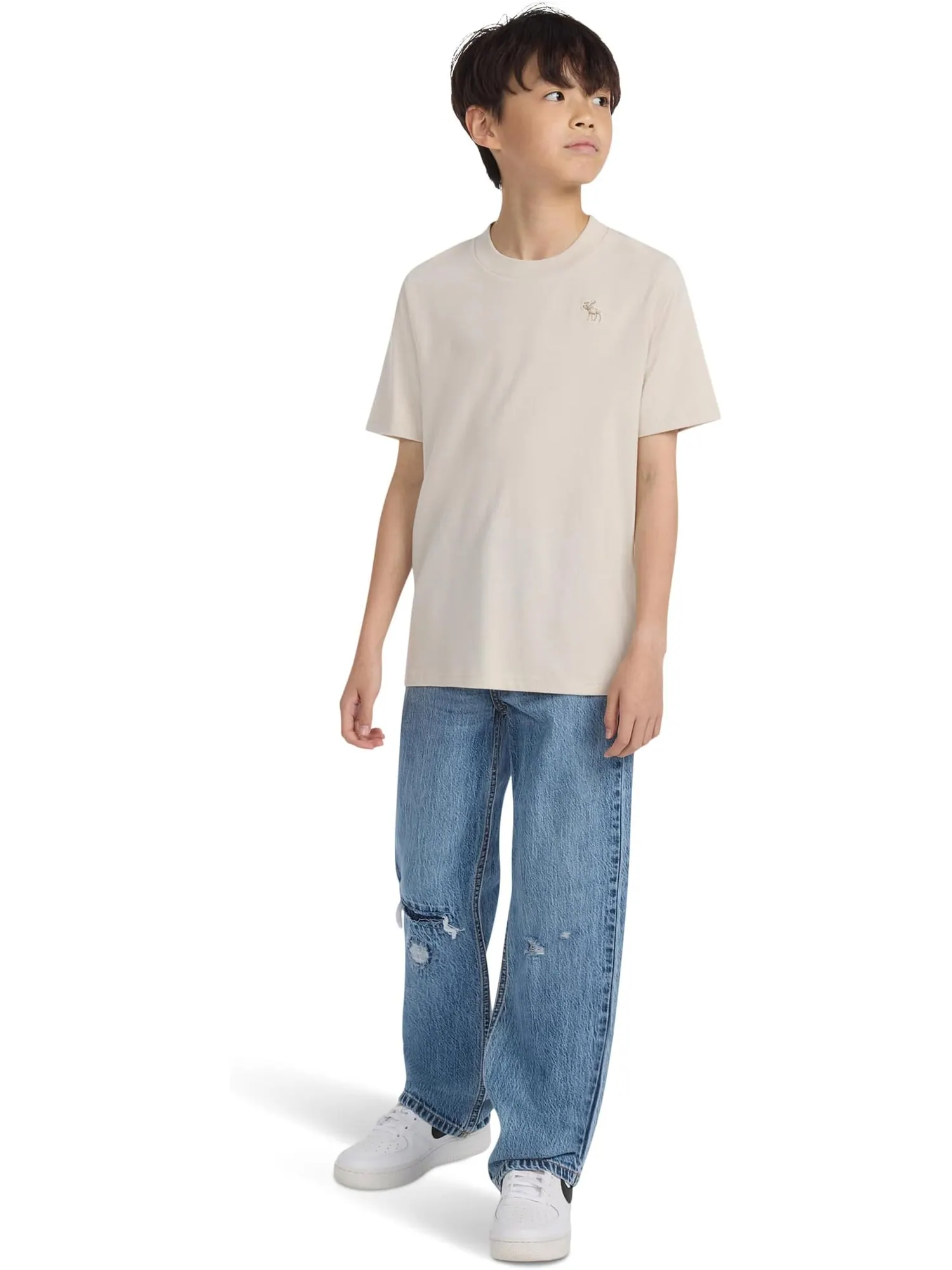 Футболка abercrombie kids Short Sleeve Essential Tee — изображение 3 из 3, серый