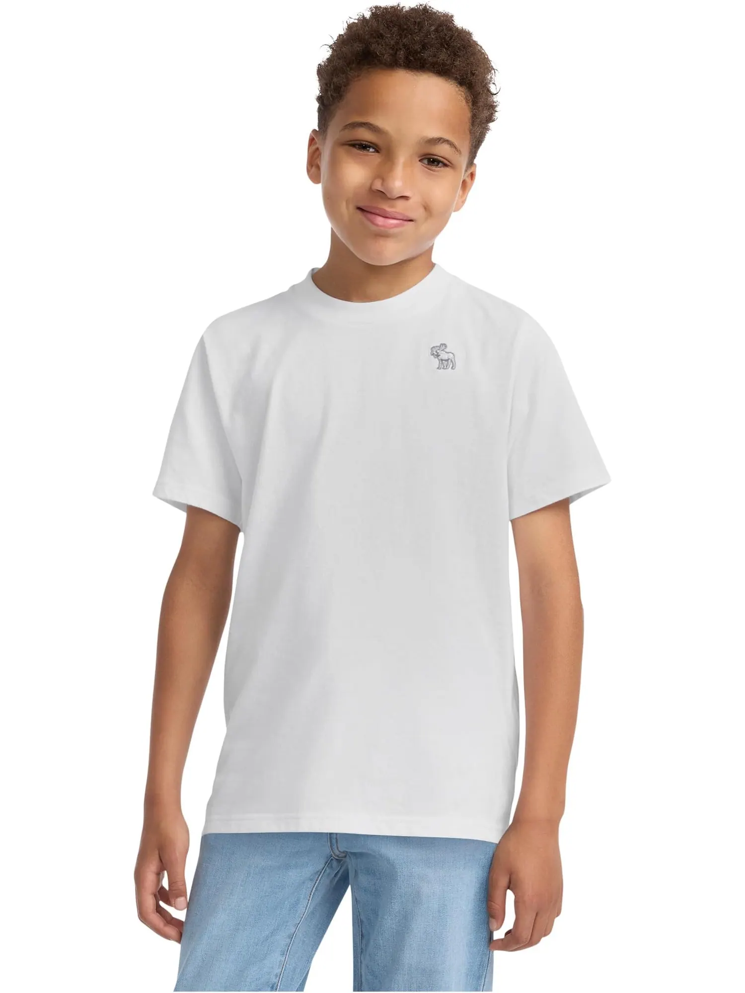 Базовая футболка с коротким рукавом abercrombie kids — изображение 3 из 4, яркий белый