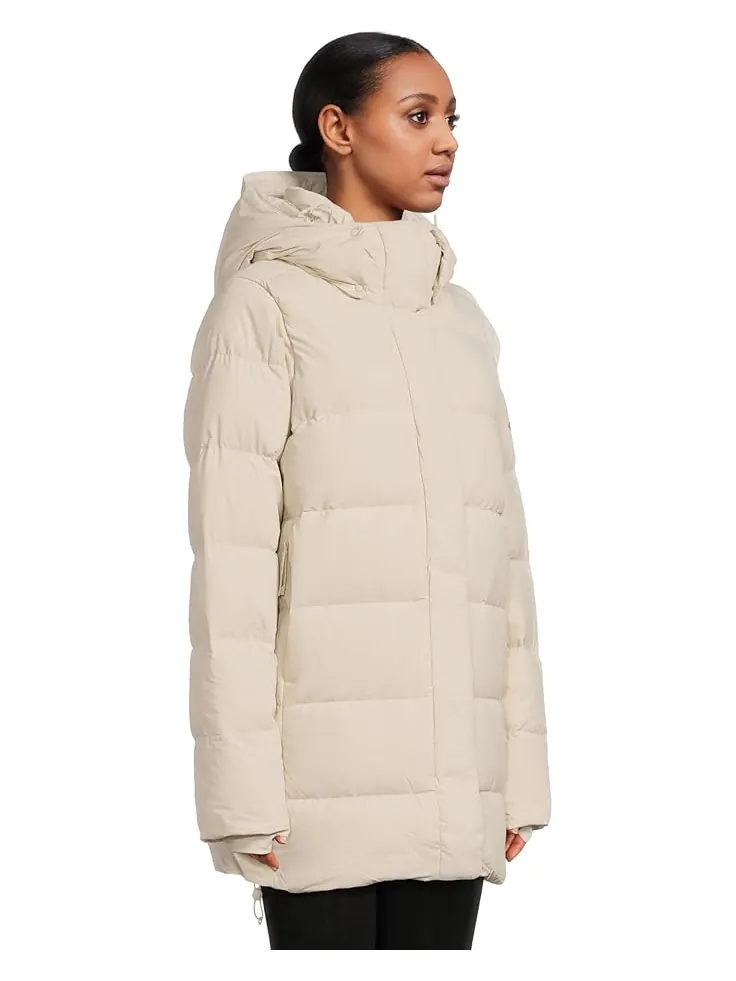 Женская куртка Columbia Amaze Puff Mid Hooded — изображение 2 из 5, серый