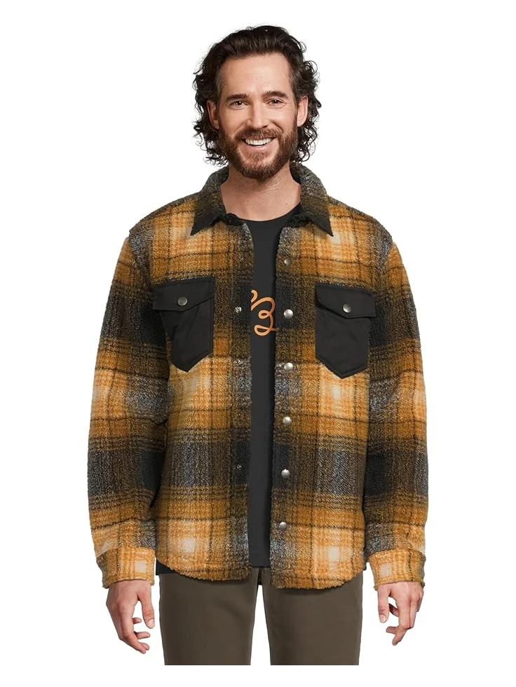 Мужская куртка L.L.Bean Signature Mixed Media Fleece Jacket Plaid