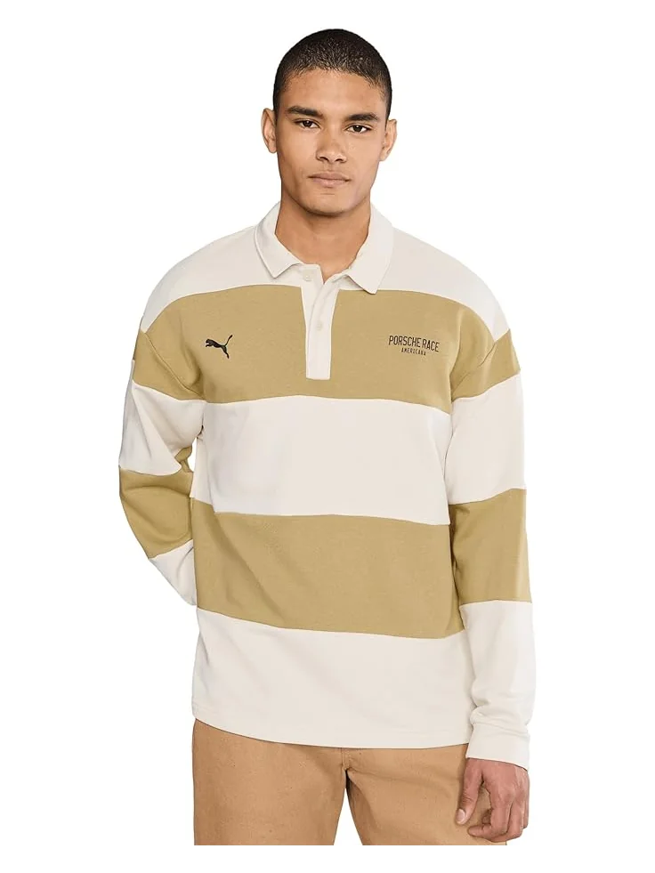 Мужской худи PUMA Porsche Legacy Lifestyle Crew Striped Knit Top, Coffee Milk