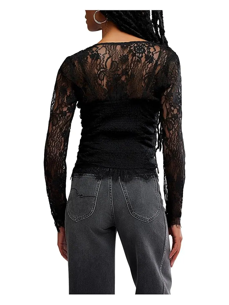 Женский топ Free People Paloma Lace — изображение 2 из 5, черный