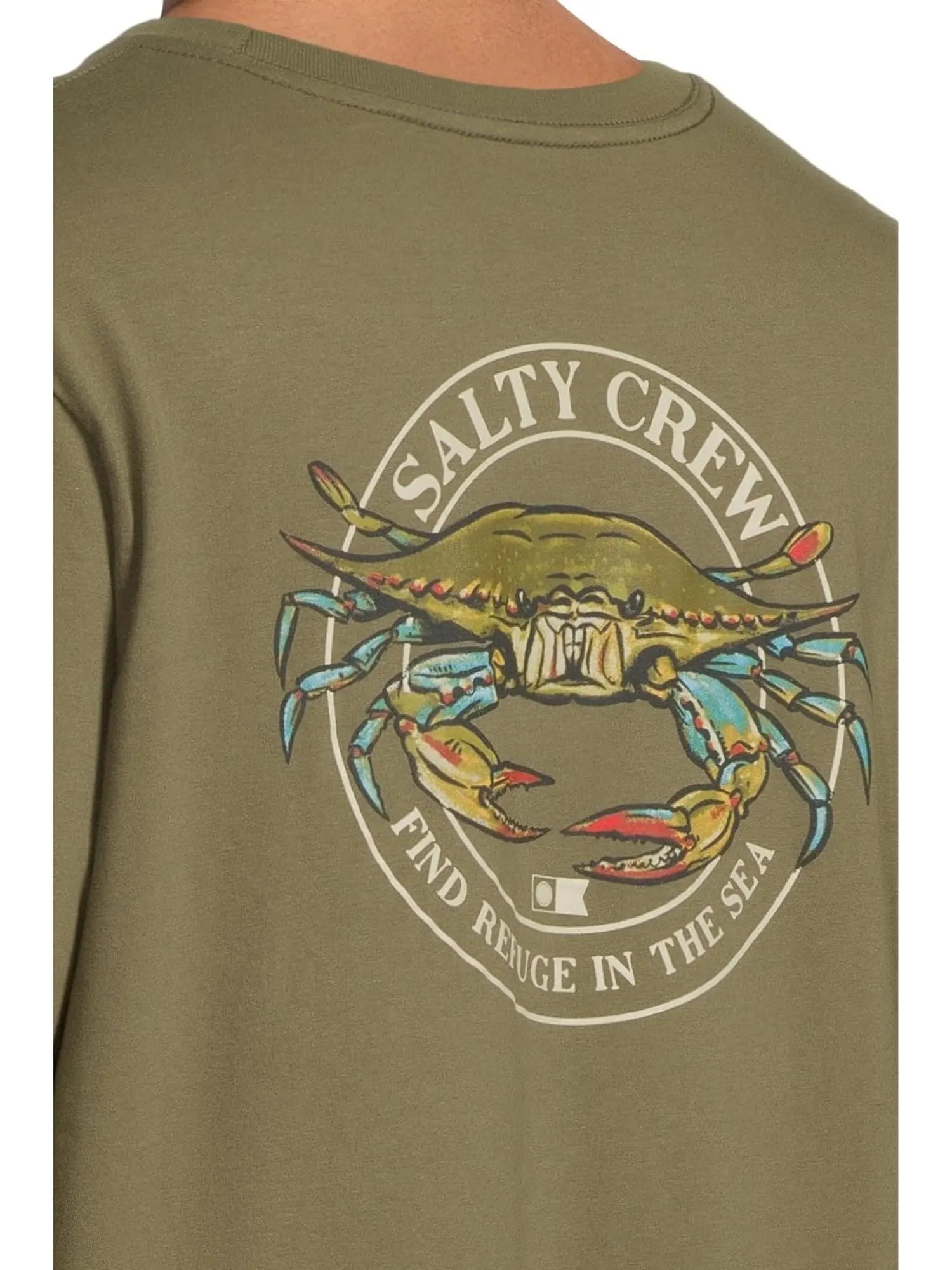 Мужская футболка Jimmy с длинным рукавом Salty Crew — изображение 4 из 5, оливковый