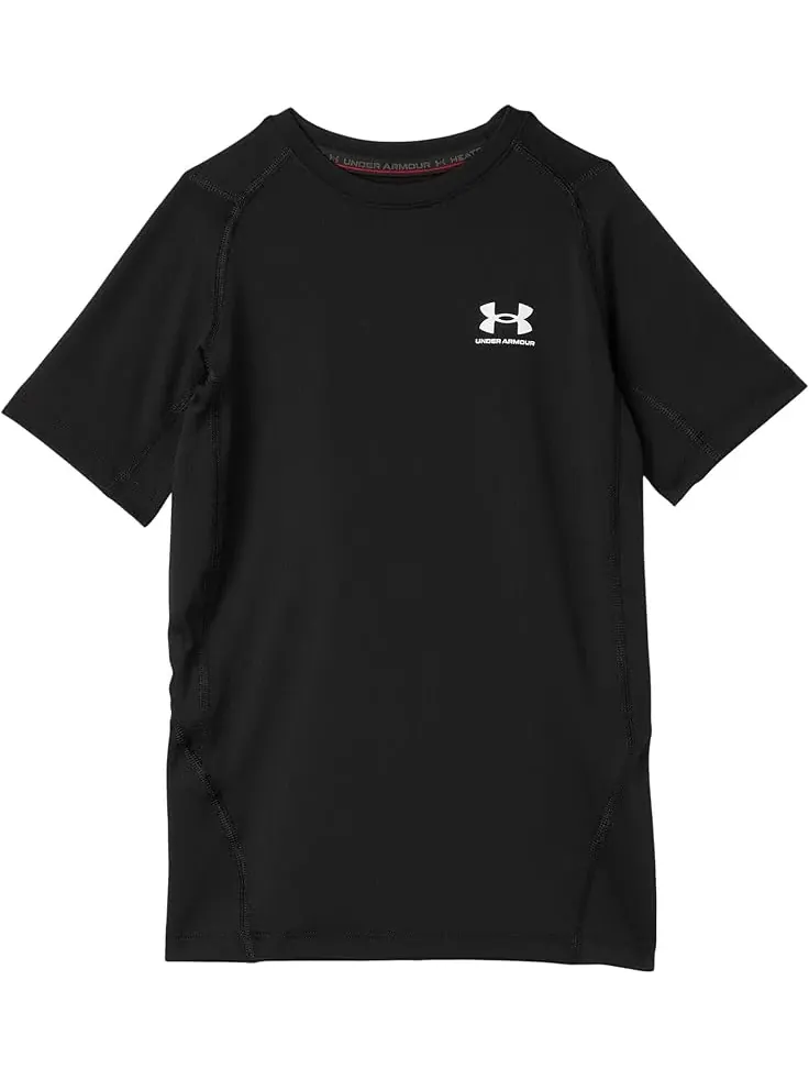 Футболка с коротким рукавом HeatGear Armour (для детей постарше) Under Armour Kids — изображение 1 из 1, черный/белый