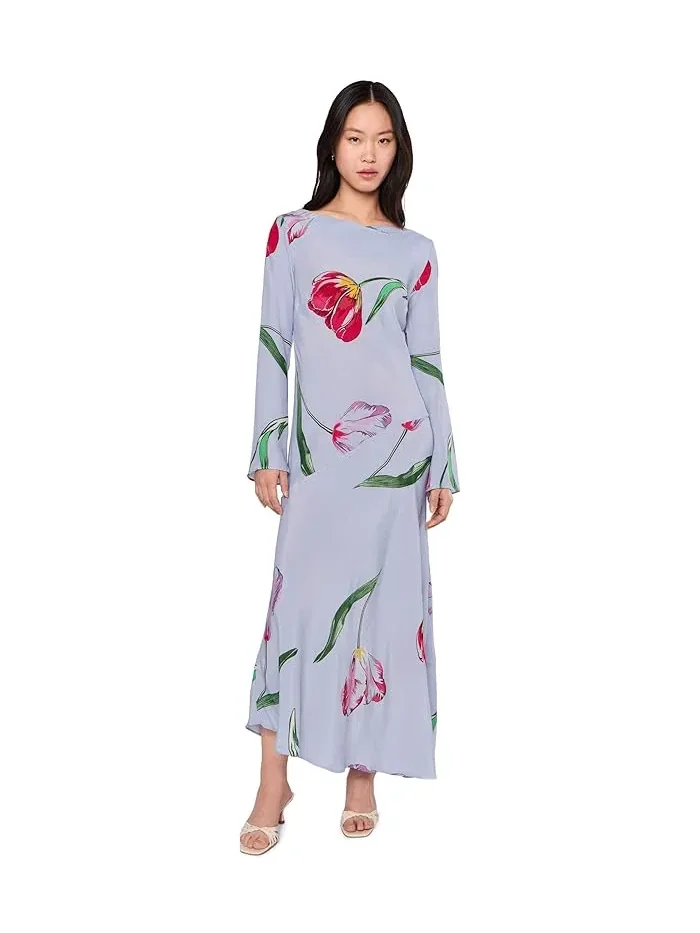 Платье миди с цветочным принтом Zadie Diagonal Seam Midi Free People, Spring Combo — изображение 1 из 5, весенняя комбинация