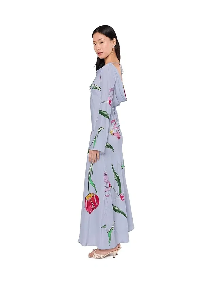 Платье миди с цветочным принтом Zadie Diagonal Seam Midi Free People, Spring Combo — изображение 3 из 5, весенняя комбинация