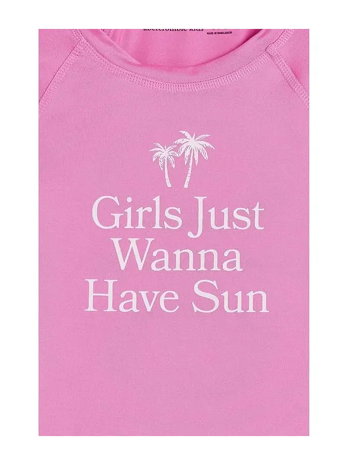 Рашгард с принтом длинный рукав Graphic Long Sleeve Rashguard abercrombie kids — изображение 3 из 3, жет