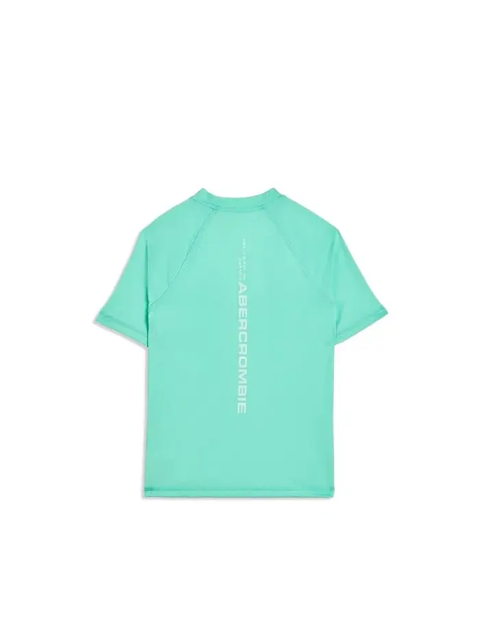 Рашгард Core Short Sleeve abercrombie kids — изображение 2 из 3, пляжное стекло