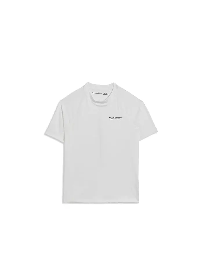 Рашгард Core Short Sleeve abercrombie kids — изображение 1 из 3, яркий белый