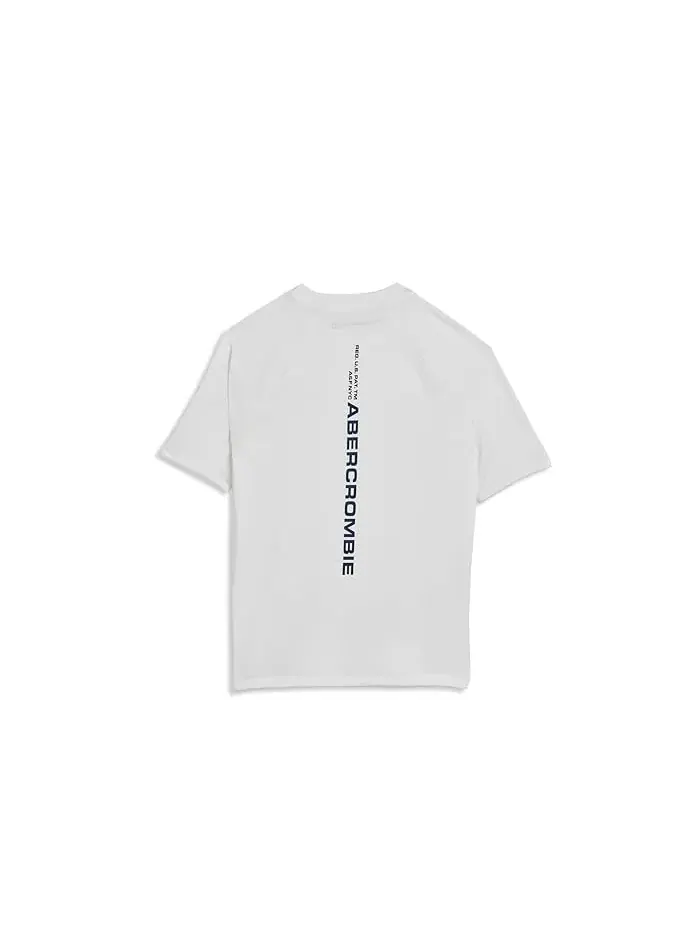 Рашгард Core Short Sleeve abercrombie kids — изображение 2 из 3, яркий белый