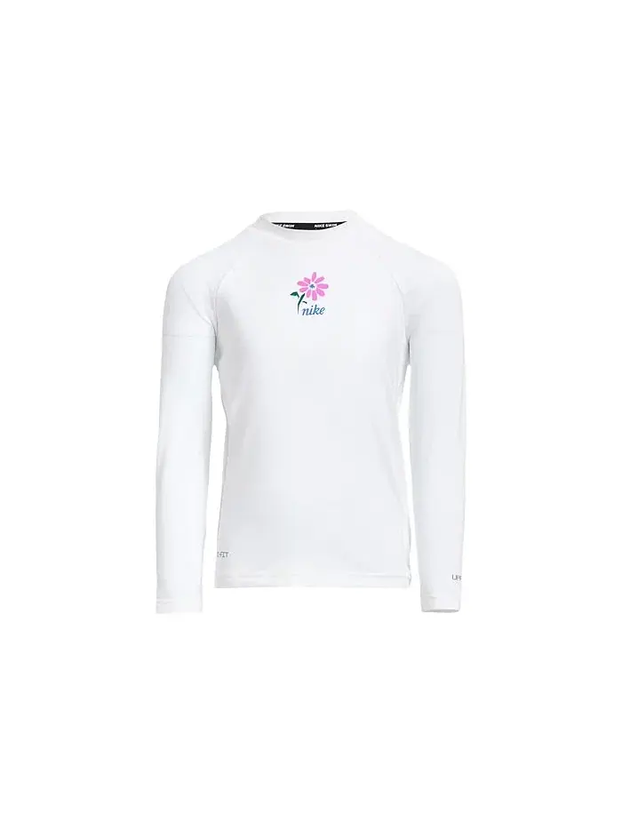 Футболка с длинным рукавом Dri-Fit UV Nike Kids — изображение 1 из 3, белый