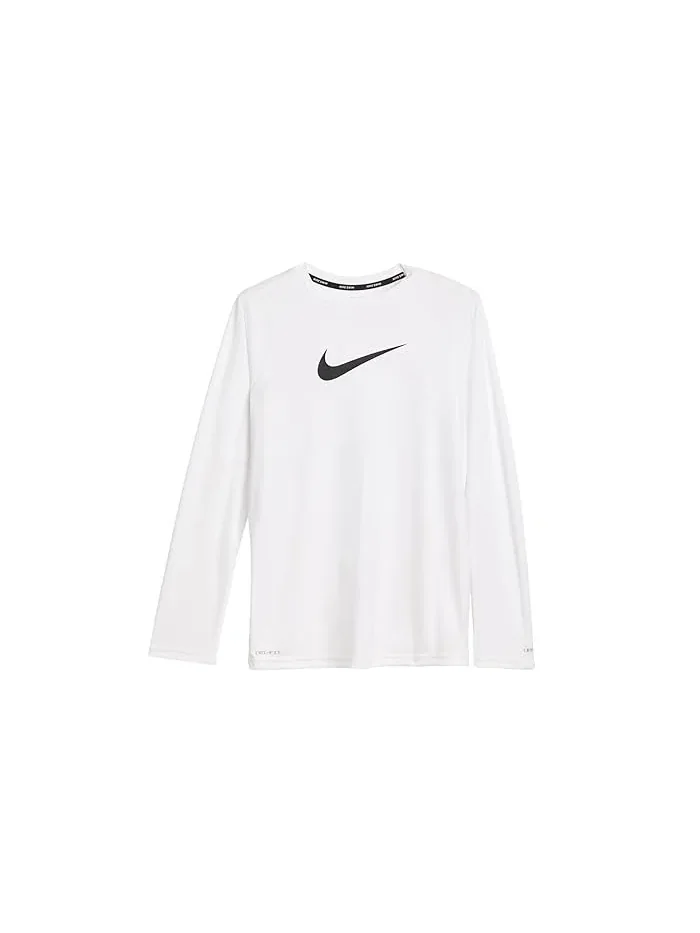 Футболка с длинным рукавом Hydroguard Essential Dri-Fit UV Nike Kids — изображение 1 из 3, белый