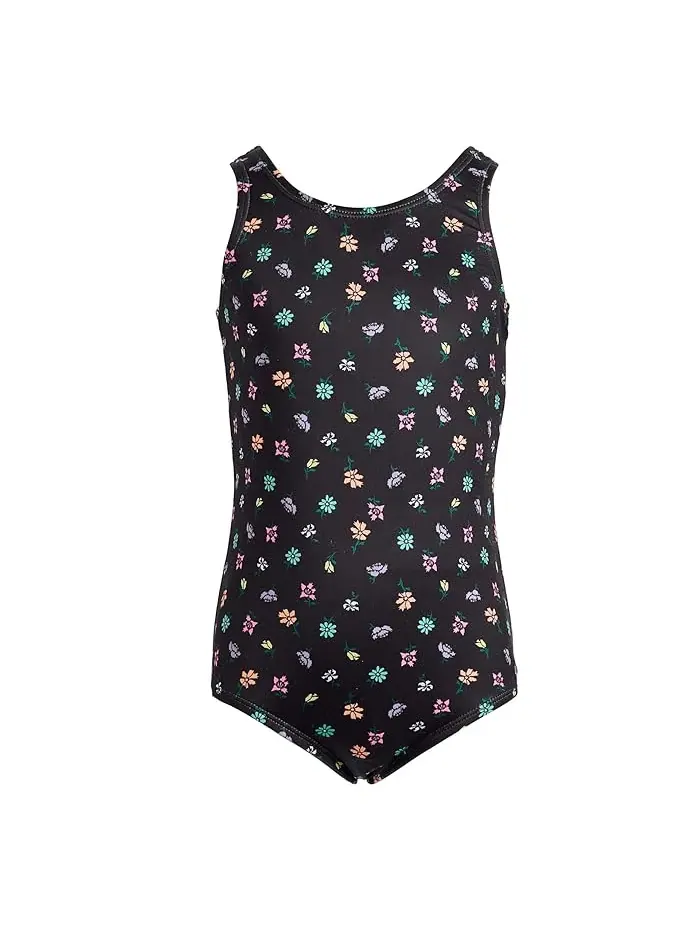 Купальник слитный U-Back Crafted Blooms Nike Kids — изображение 1 из 3, черный