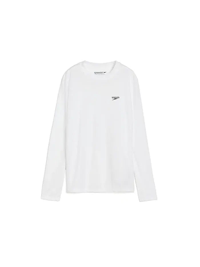 Футболка для плавания с длинным рукавом UV Swim Shirt Speedo Kids — белый