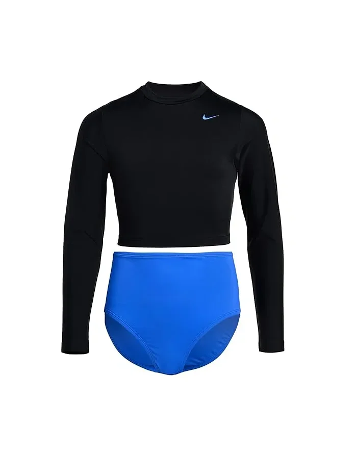Купальник цвет-блок Nike Kids — изображение 1 из 3, черный