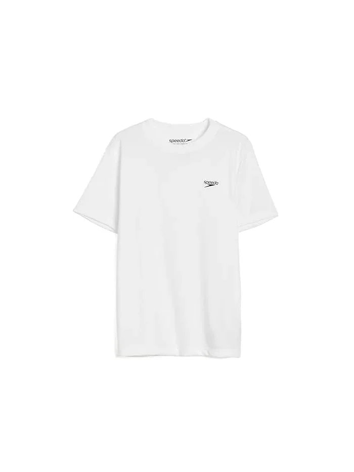 Футболка для плавания с коротким рукавом UV Swim Shirt Speedo Kids — белый