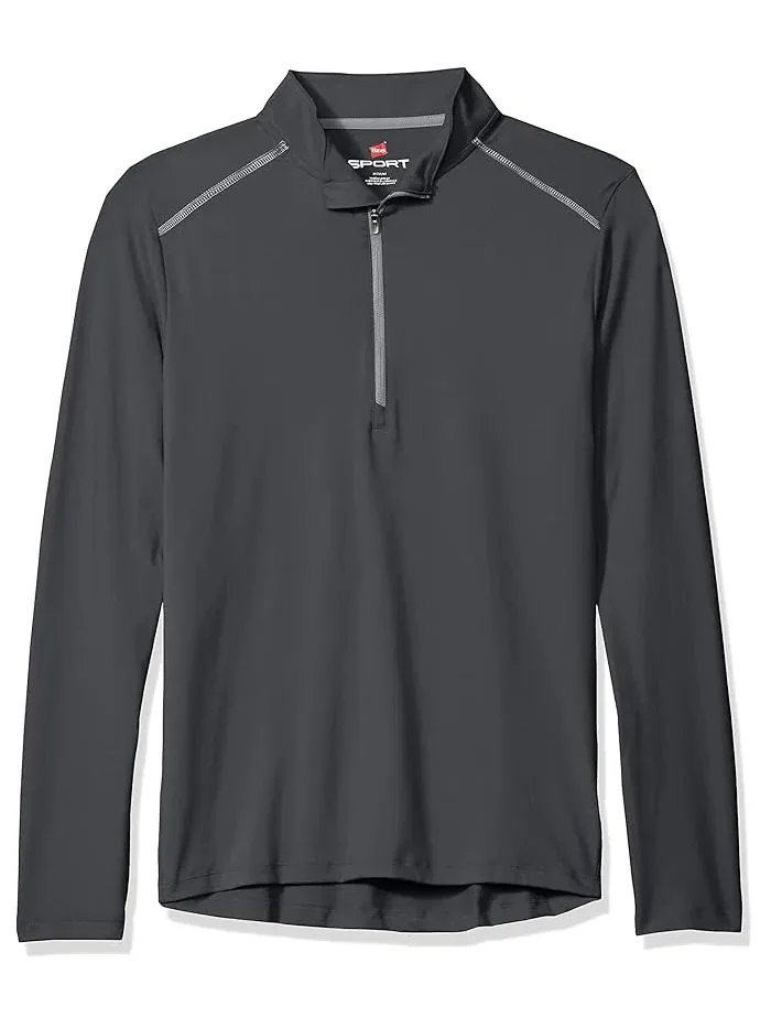 Флисовая куртка с четвертью молнией модель Sport Performance Hanes — изображение 1 из 1, глубокий лес