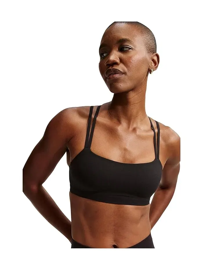 Спортивный бюстгальтер Dri-FIT Zenvy Strappy Nike — изображение 1 из 4, черный/серый
