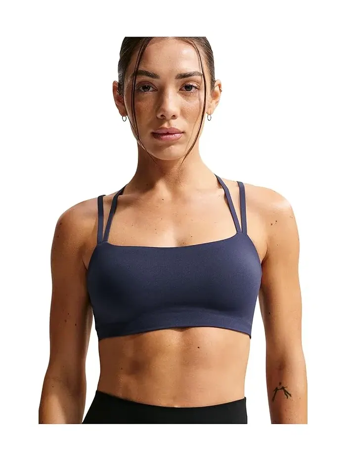 Спортивный бюстгальтер Dri-FIT Zenvy Strappy Nike — изображение 1 из 3, темно-синий/белый