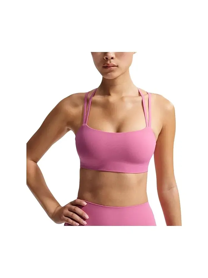 Спортивный бюстгальтер Dri-FIT Zenvy Strappy с легкой поддержкой Nike — изображение 1 из 5, белый
