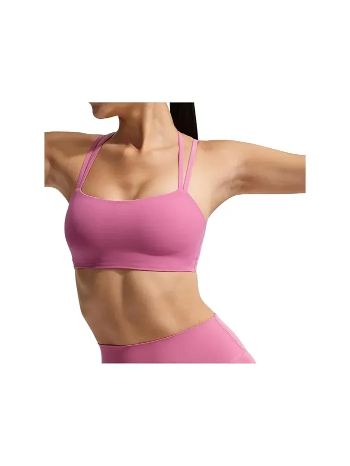 Спортивный бюстгальтер Dri-FIT Zenvy Strappy с легкой поддержкой Nike — изображение 4 из 5, белый