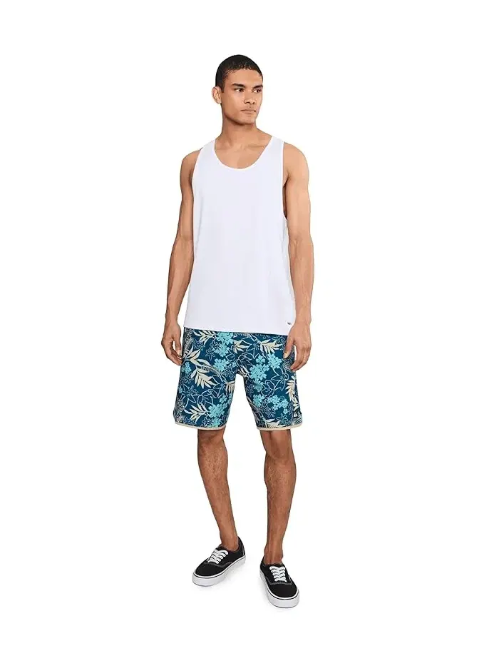 Плавки с цветочным принтом Jetty Bloom 19 Quiksilver — изображение 2 из 5, темный джинсовый синий