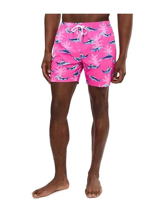 Плавки классические The Great Pink Sharks 5.5" Chubbies — изображение 1 из 5, яркий розовый