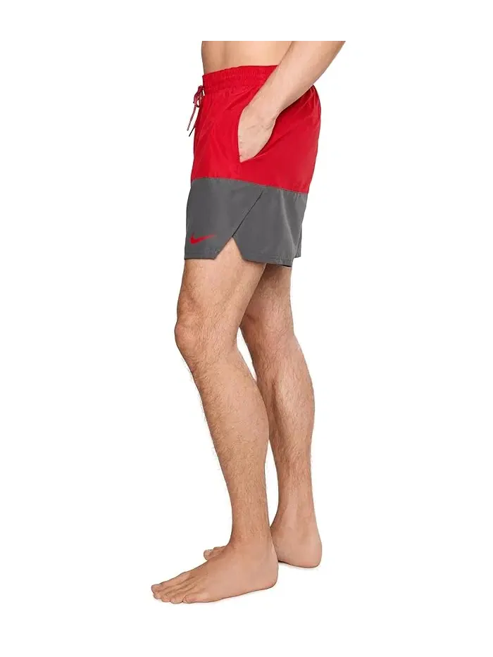 Плавки Nike Split 5" Brief Lined Volley — изображение 3 из 5, красный