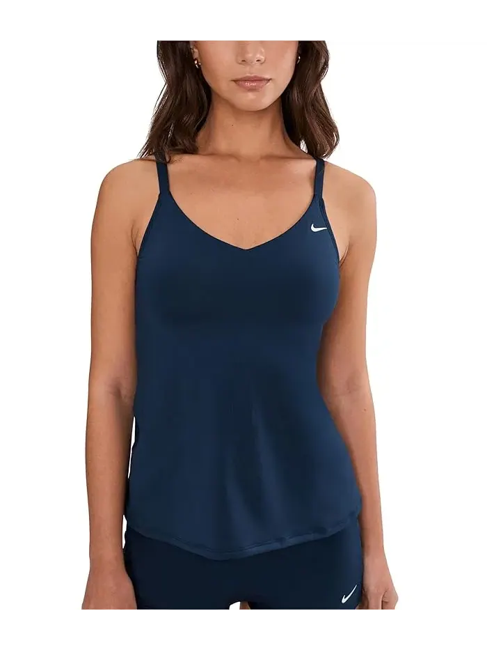 Танкини Effortless Essential V-neck Nike — изображение 1 из 5, темно-синий