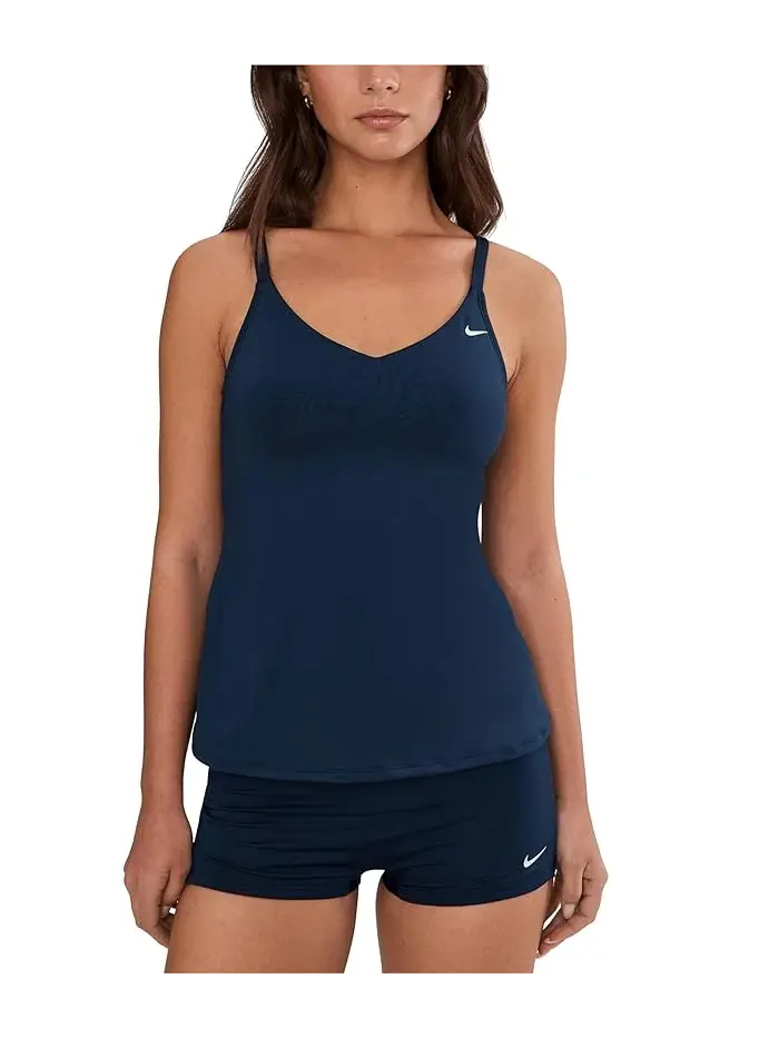 Танкини Effortless Essential V-neck Nike — изображение 2 из 5, темно-синий