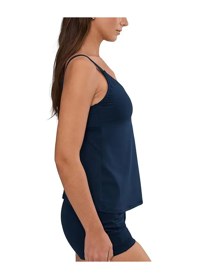 Танкини Effortless Essential V-neck Nike — изображение 3 из 5, темно-синий