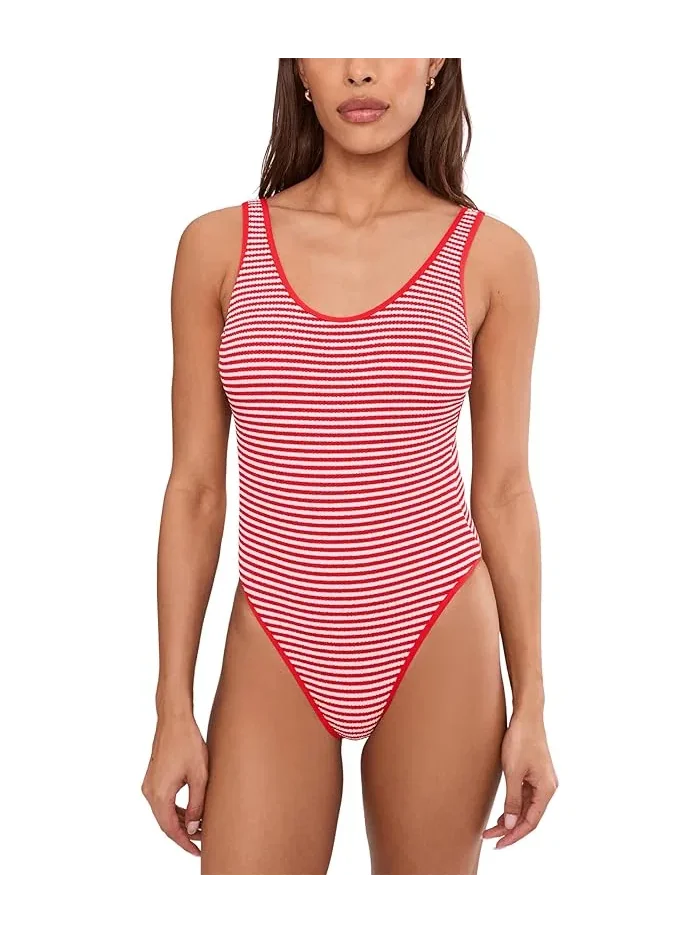 Купальник слитный ретро Club House Seafolly — оранжевый