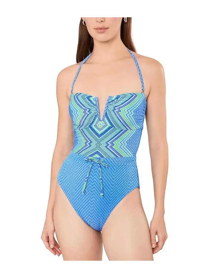 Купальник слитный Brinley Shirred Bandeau BECCA — изображение 1 из 4, мульти