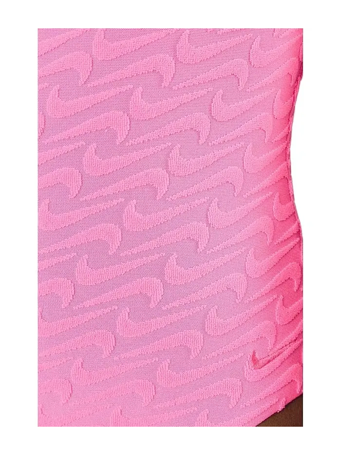 Купальник слитный Swoosh Link Terry Y-Back Nike — изображение 4 из 4, розовый