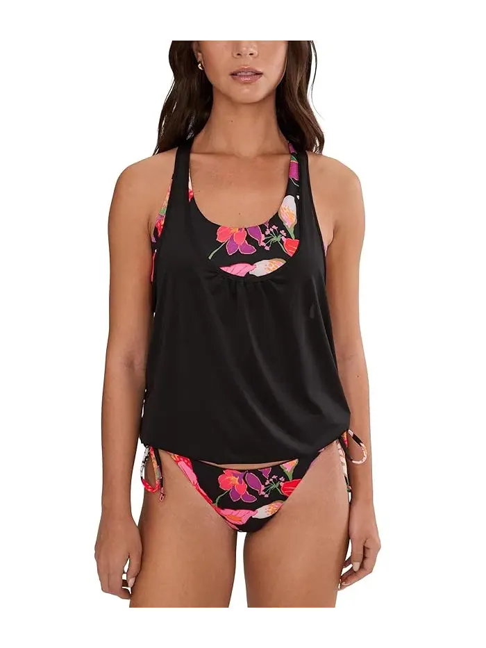 Купальник бикини Hot House Floral Tie String Nike — изображение 2 из 4, черный