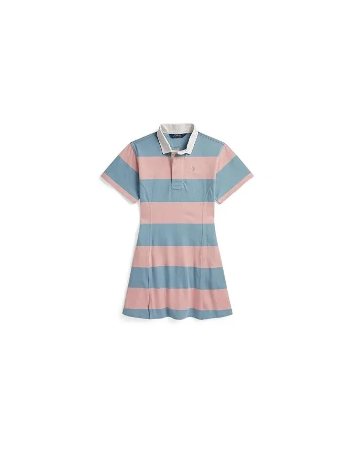 Платье полосатое джерси Rugby Polo Ralph Lauren Kids