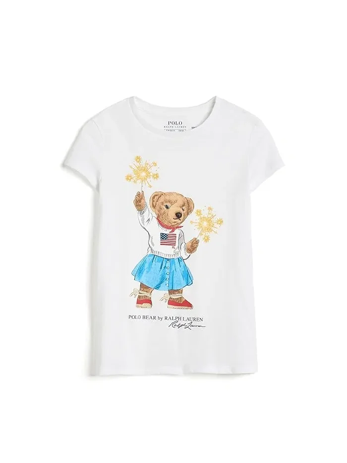 Футболка Polo Bear Cotton Jersey Polo Ralph Lauren Kids — изображение 1 из 3, белый