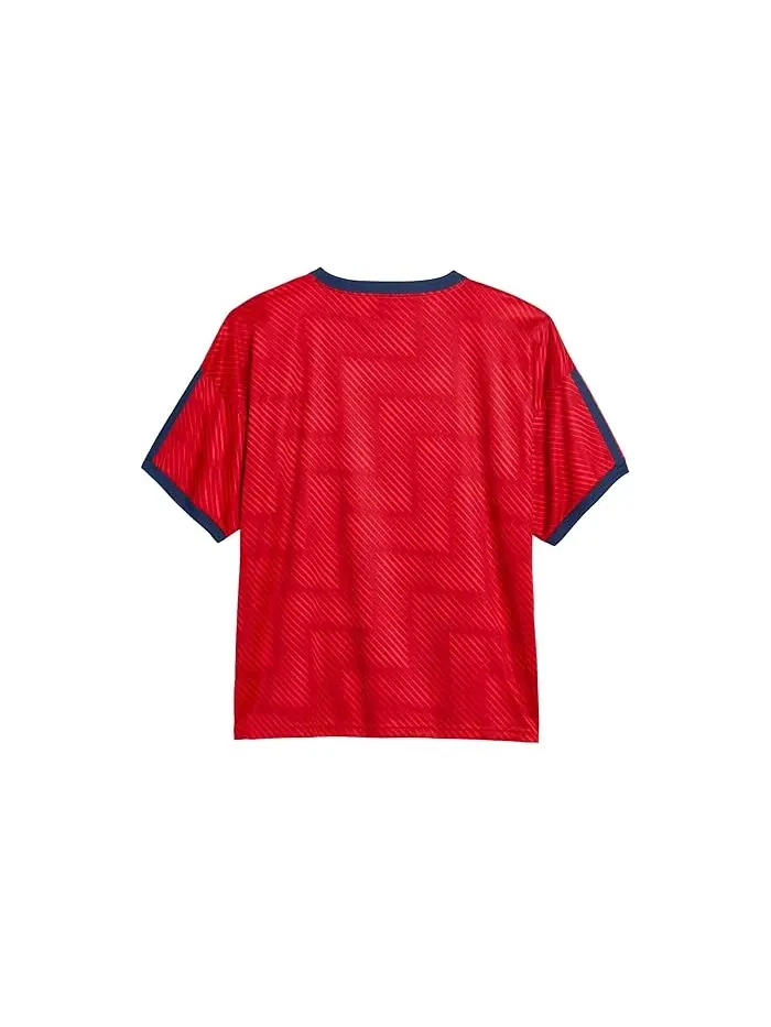 Футболка Aop World Soccer Top Adidas Kids — изображение 2 из 3, рубин