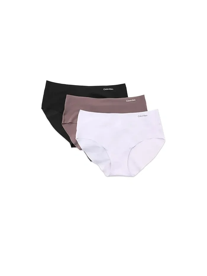 Трусы Calvin Klein Invisibles Microfiber Stretch Hipster 3-Pack — фиолетовый