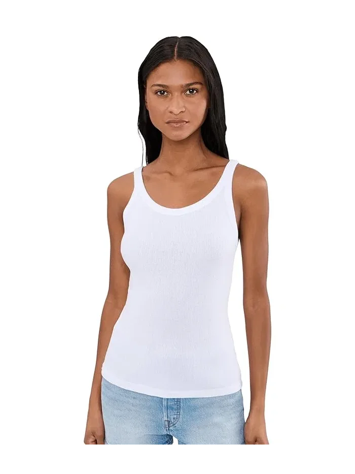 Топ Nicole Wide Crew Tank Michael Stars — белый