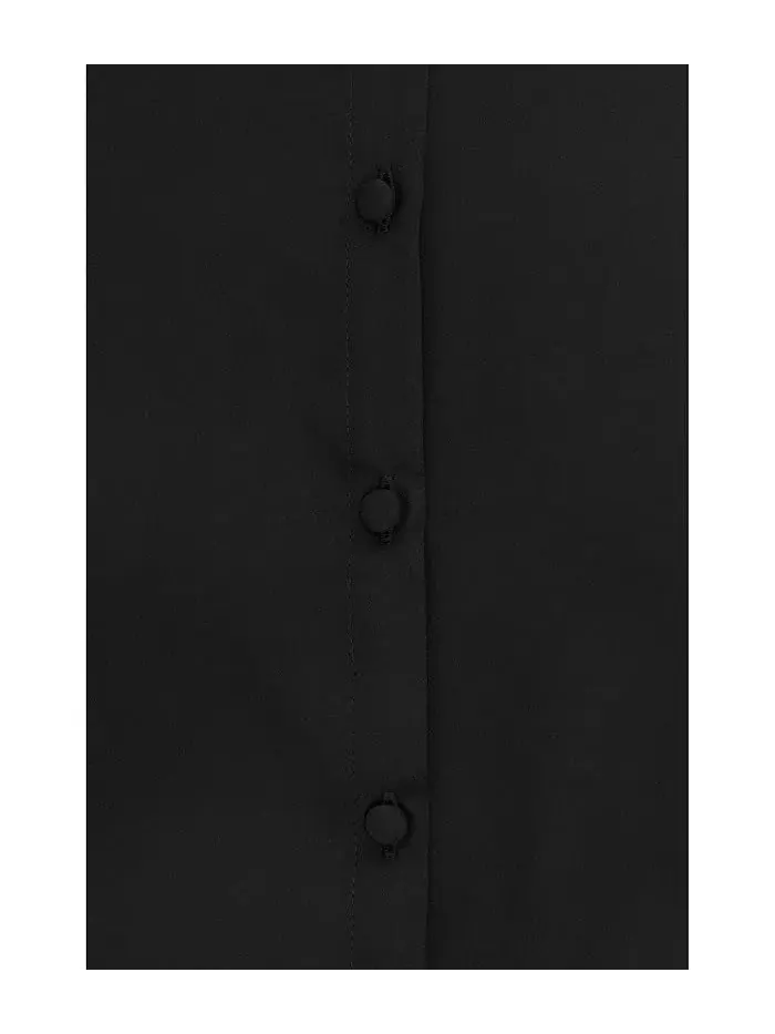 Топ CeCe Flounce Elbow Bow Sleeve — изображение 5 из 5, насыщенный черный