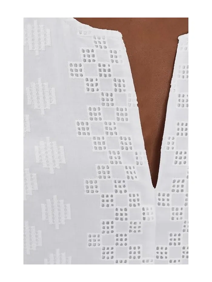 Топ Kenzie Geo Eyelet Tank Splendid — изображение 5 из 5, белый