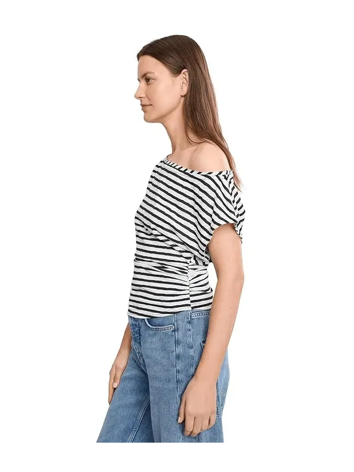 Топ с открытыми плечами полосатый Ellie Free People — изображение 3 из 5, синий