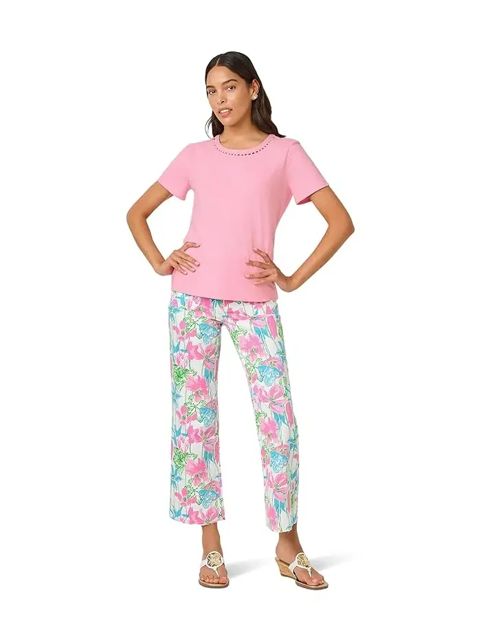 Топ с жемчужной отделкой Clairmont Lilly Pulitzer — изображение 2 из 4, розовый