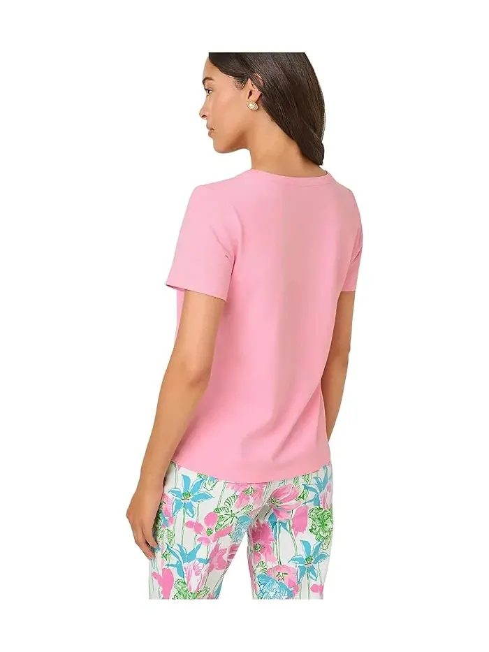 Топ с жемчужной отделкой Clairmont Lilly Pulitzer — изображение 3 из 4, розовый